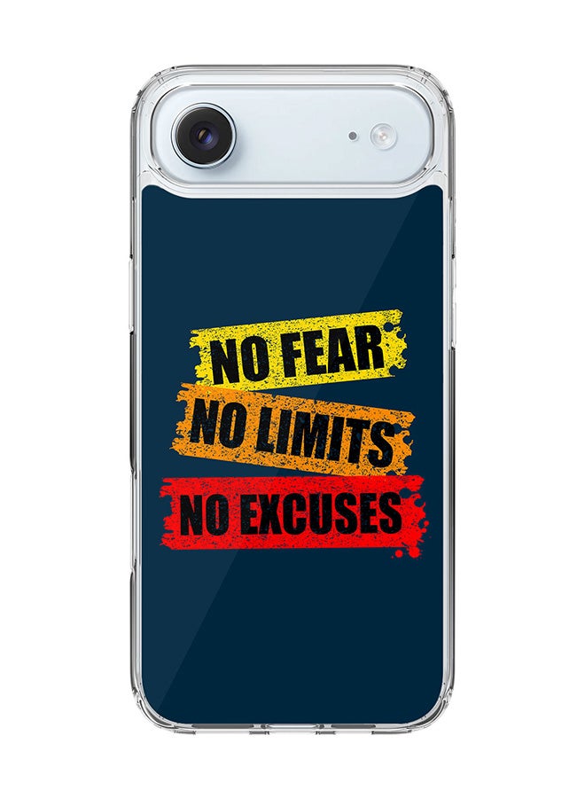 Stylizedd Classic Clear MagSafe Case for iPhone 17 Air , Hybrid Soft Case Flexible Edges Anti Drop TPU PC Gel Thin Transparent Cover [ Designed for iPhone 17 Air ] - No Fear Limits Excuses