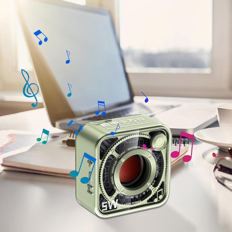 windforgecraft Transparent Small Speaker - 5W Mecha Theme Transparent Speaker - Computer Speaker for Desktop and Room, Travel Speaker for Parties, Camping, Travel, and Home Borato - Image 2