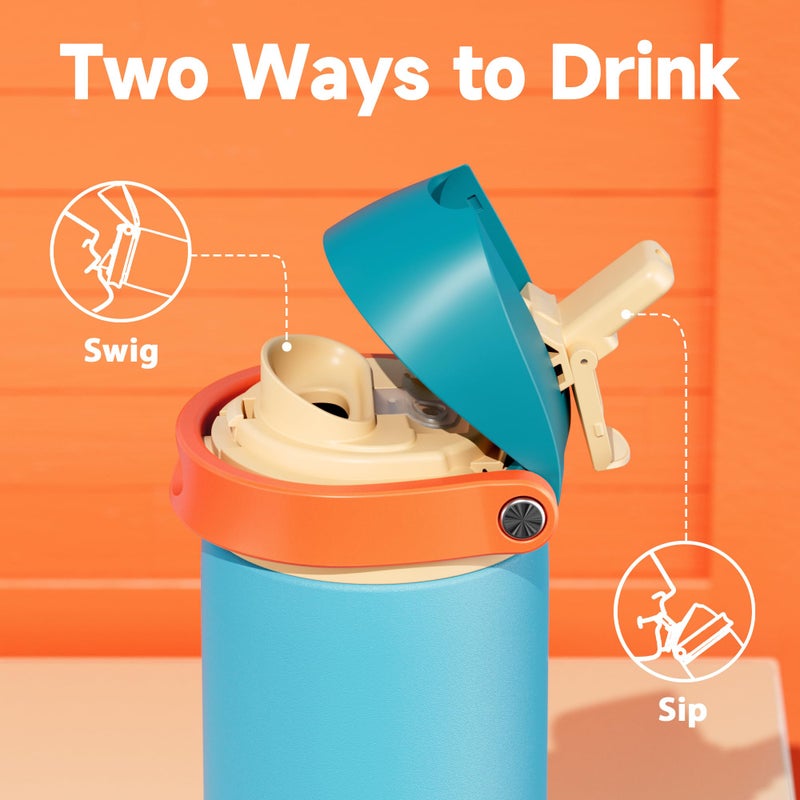 Meoky 24 Oz Insulated Water Bottle For Men: Meoky Stainless Steel Water Bottle With Straw And Spout Lid - Leak Proof  Cold For 24 Hours  Fits In Car Cup Holder  Bpa-Free For Sports Travel  Summer Sweetness - Image 3