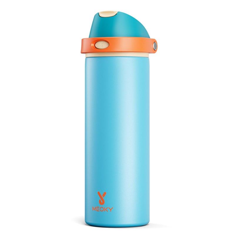 Meoky 24 Oz Insulated Water Bottle For Men: Meoky Stainless Steel Water Bottle With Straw And Spout Lid - Leak Proof  Cold For 24 Hours  Fits In Car Cup Holder  Bpa-Free For Sports Travel  Summer Sweetness - Image 1