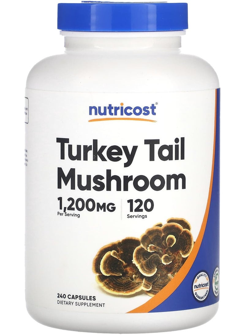 Nutricost فطر ذيل الديك الرومي، 1,200 ملغ، 240 كبسولة (600 ملغ لكل كبسولة)