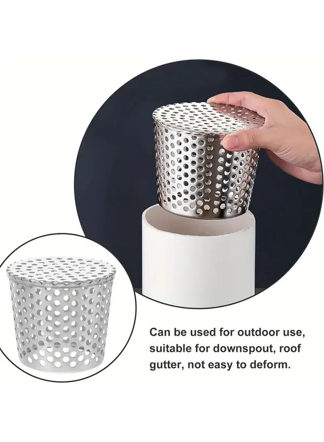 50mm Conical Mesh Rainwater Strainer Drainage Guard Filter for Downspout Roof Gutter - Image 2