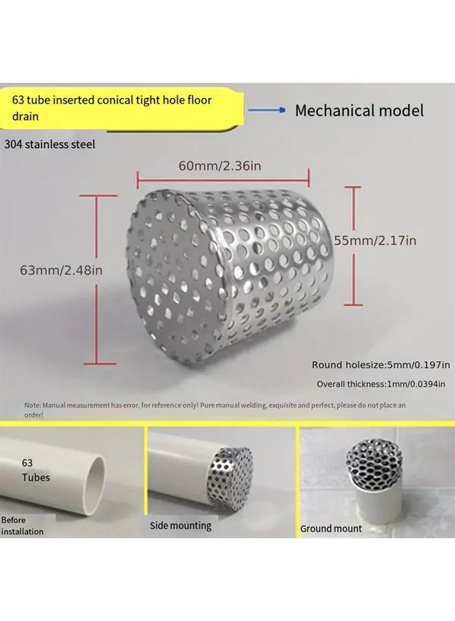 50mm Conical Mesh Rainwater Strainer Drainage Guard Filter for Downspout Roof Gutter - Image 5