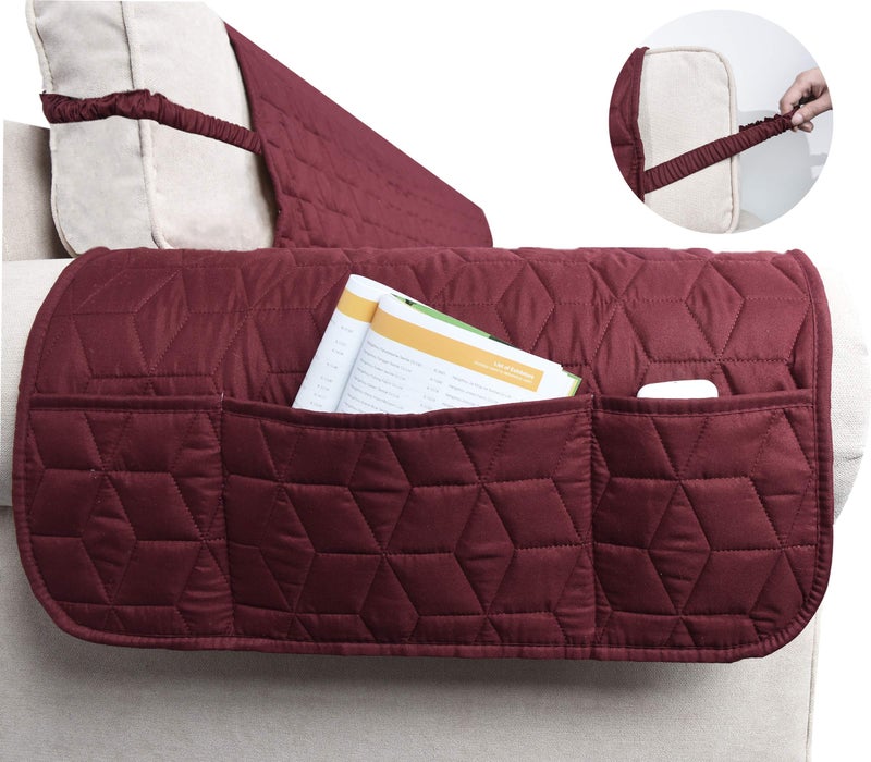 Ameritex Couch Sofa Slipcover 100% Waterproof Nonslip Quilted Furniture Protector Slipcover for Dogs, Children, Pets Sofa Slipcover Machine Washable (Burgundy, 78'') - Image 4