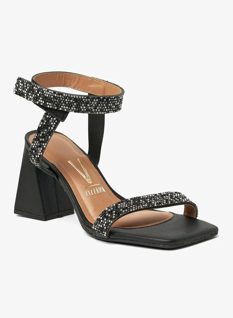 VIZZANO Block Heel Sandals for Women – Stylish Ladies Heels Sandals for Everyday Wear