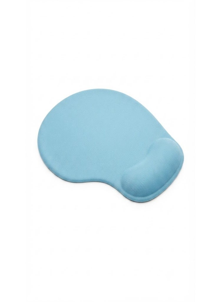 Mouse Pad with Gel Wrist Support - Light Blue - Image 1