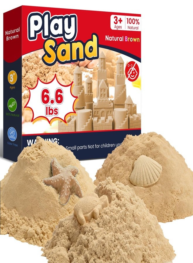 FURWEY 6.6lbs Play Sand, Natural Brown Sensory Sand,Suitable for Children to Shaping, Squeezing and Molding - Image 1