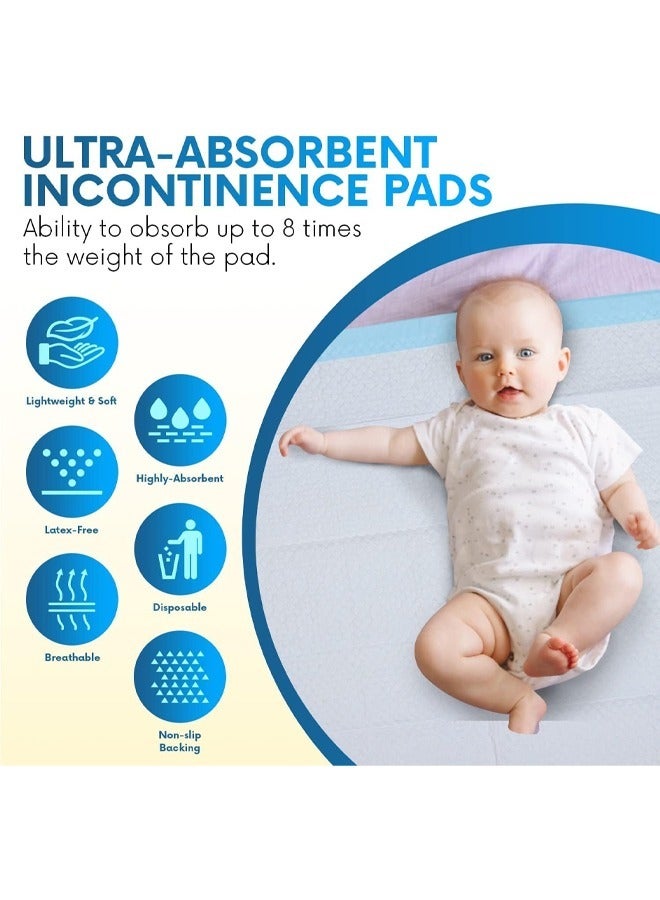 Generic Super Absorbency Disposable Underpads, Leakproof Quick Drying Disposable Pads for Baby, Puppy and Adults, Disposable Changing Pads for Baby, Disposable Diaper Changing Pads , Soft Breathable Waterpr  - Image 4