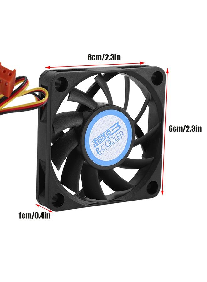 Loquat 4Pin/3Pin DC12V 6CM High Quality Mute CPU Heatsink Cooling Fan with 11 Blades - Image 5