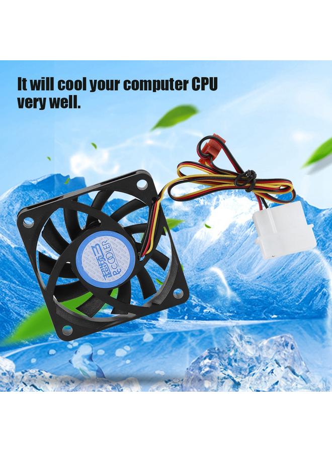 Loquat 4Pin/3Pin DC12V 6CM High Quality Mute CPU Heatsink Cooling Fan with 11 Blades - Image 2