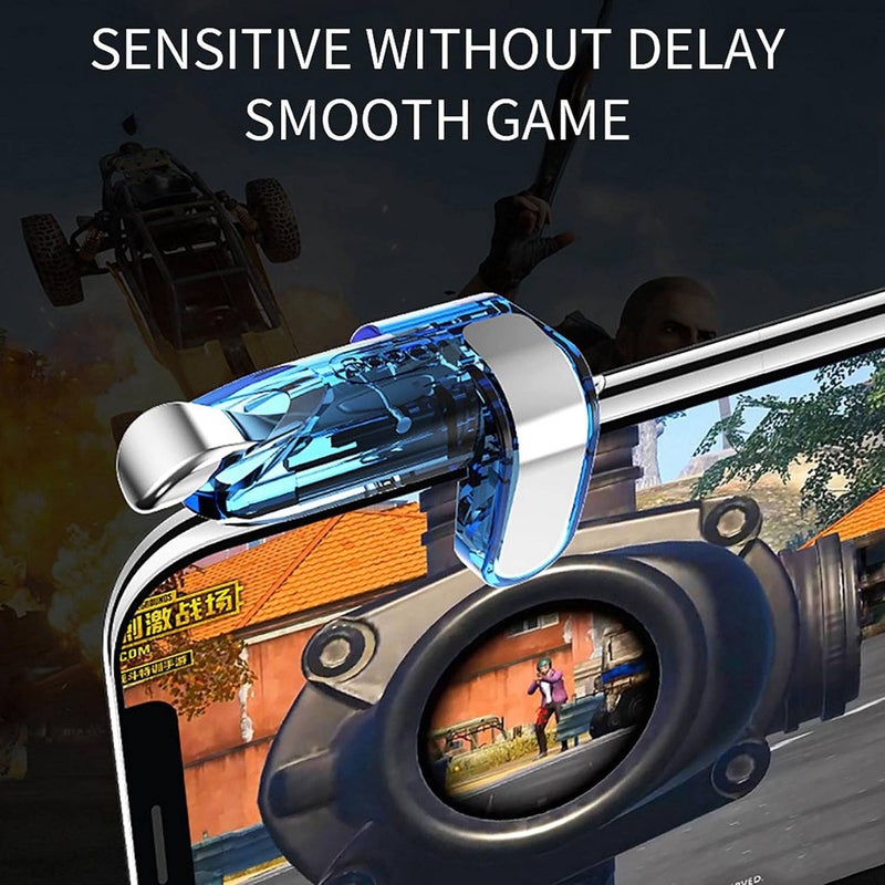 Cwmiibili 4X Mini Gaming Trigger L1 R1 Gamepad Mobile Control Fire Buttons Black - Image 4