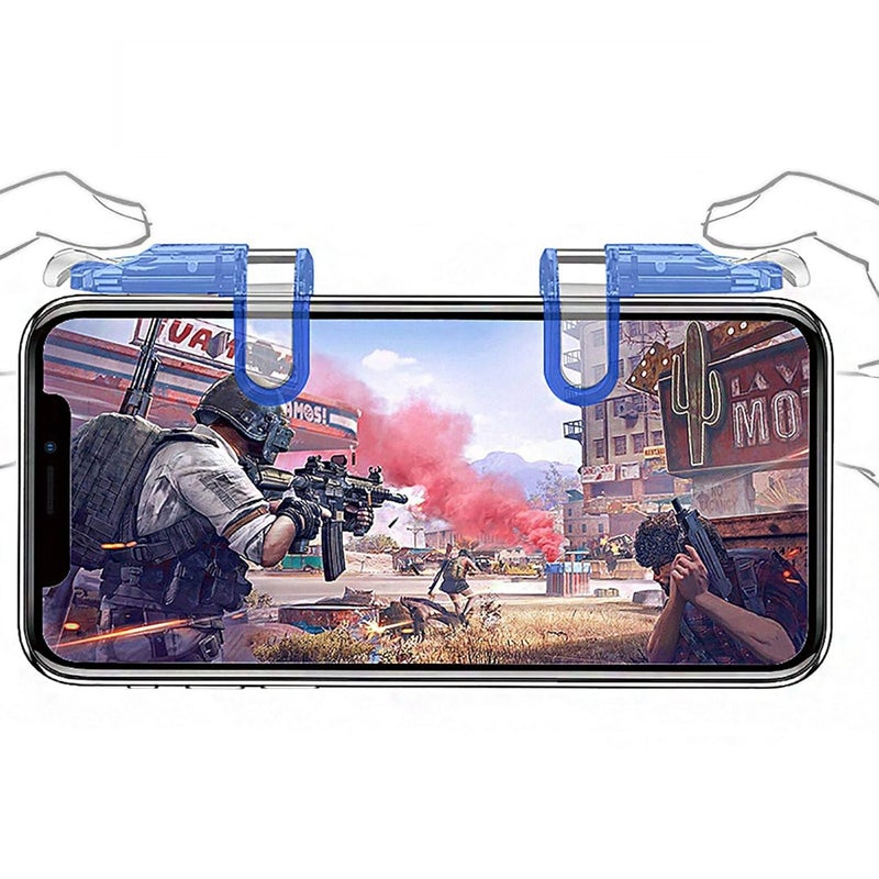 Cwmiibili 4X Mini Gaming Trigger L1 R1 Gamepad Mobile Control Fire Buttons Black - Image 3