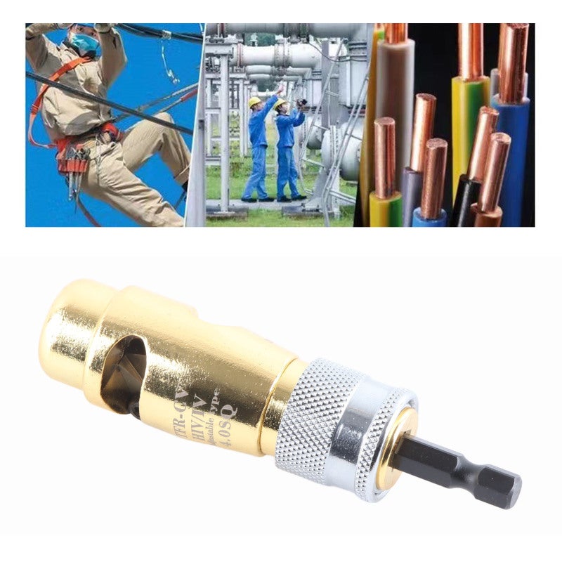 Wire Twisting Tool Zinc Alloy 4.0SQ High Efficiency Wire Stripper Twister - Durable Material Electric Drill Wire Tightening Tool for Common Cables - Image 4