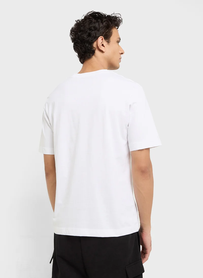 جاك اند جونز JCORECHARGE FRONT BRANDING TEE CREW NECK