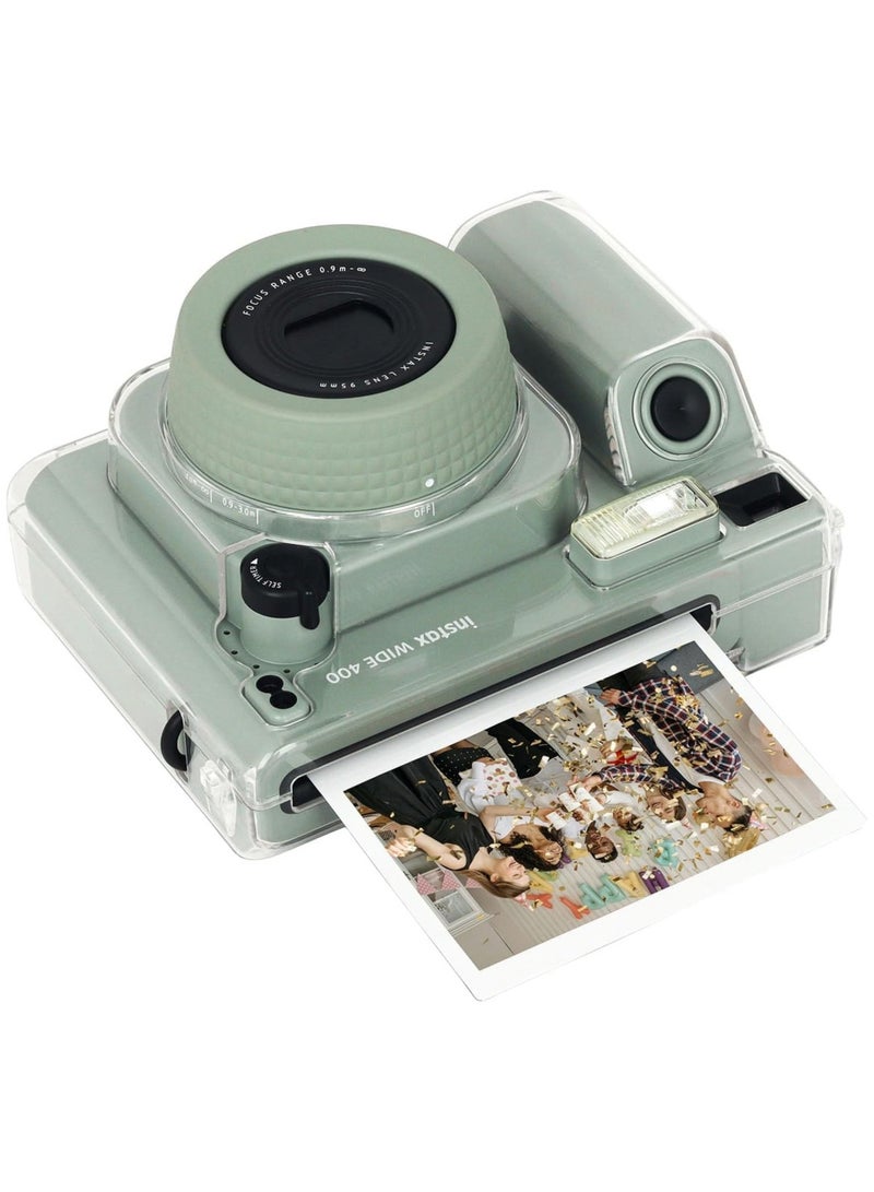 حافظة الكاميرا الفورية Instax Wide 400 الشفافة - تصميم صلب واضح يبرز جمال الكاميرا، مزود بحزام كتف مريح للحمل الآمن مع الحفاظ على الوصول الكامل لجميع الضوابط - Image 2