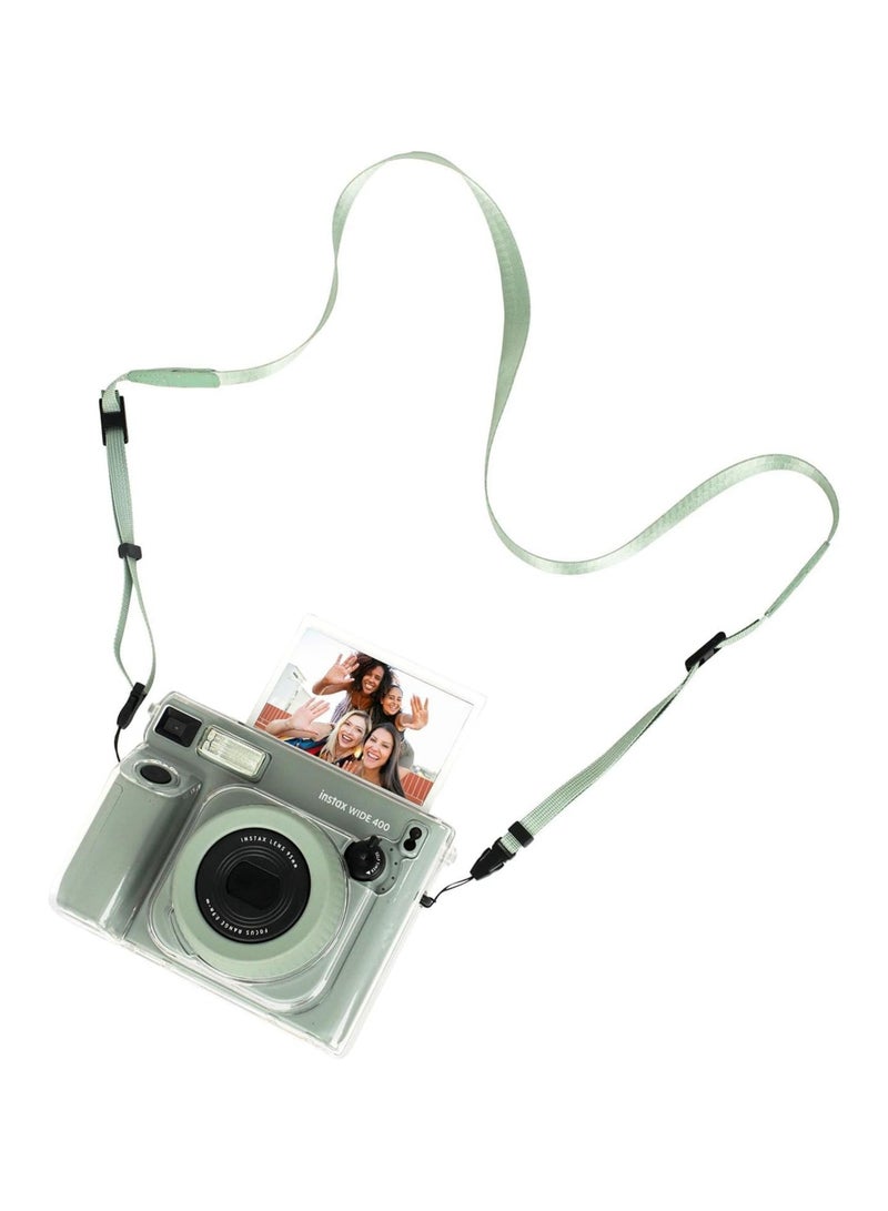 حافظة الكاميرا الفورية Instax Wide 400 الشفافة - تصميم صلب واضح يبرز جمال الكاميرا، مزود بحزام كتف مريح للحمل الآمن مع الحفاظ على الوصول الكامل لجميع الضوابط - Image 1