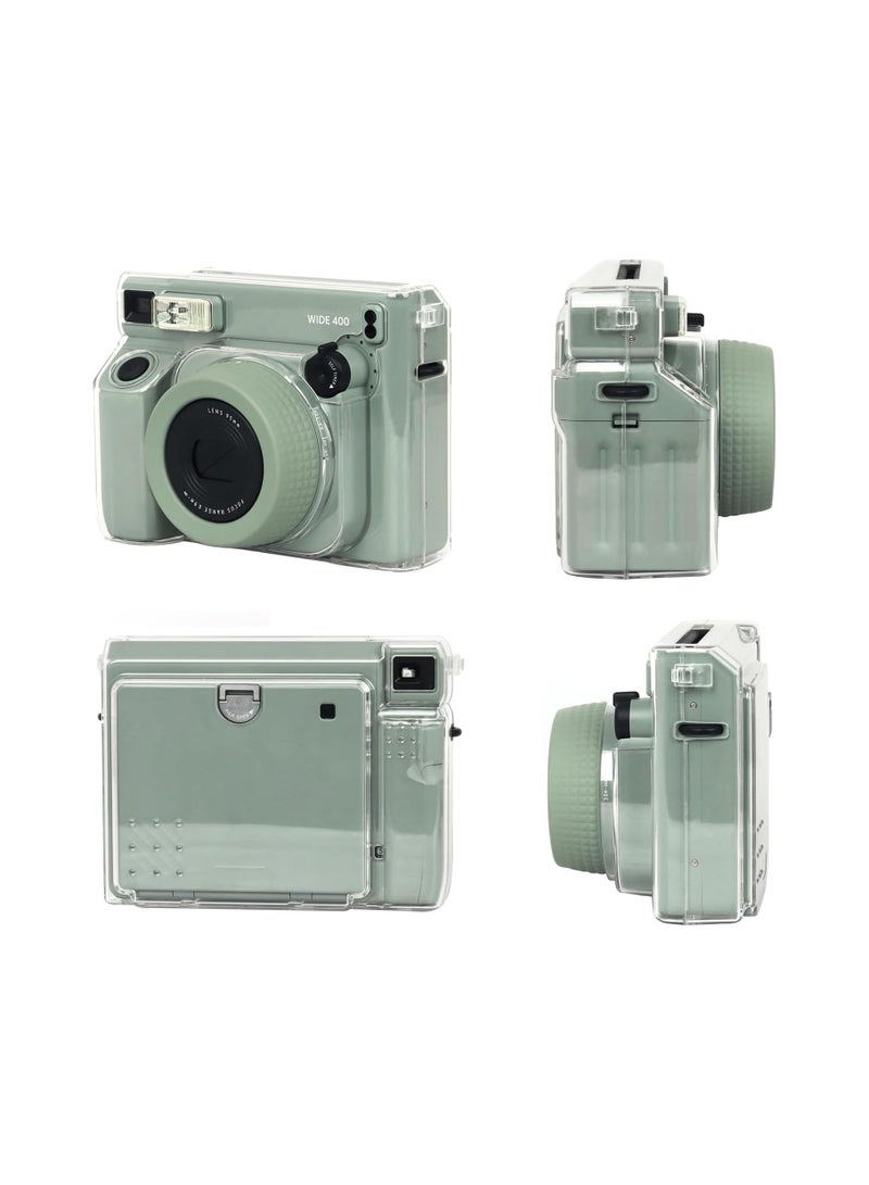حافظة الكاميرا الفورية Instax Wide 400 الشفافة - تصميم صلب واضح يبرز جمال الكاميرا، مزود بحزام كتف مريح للحمل الآمن مع الحفاظ على الوصول الكامل لجميع الضوابط - Image 4
