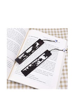 Excefore Handmade Natural Wooden Carving Bookmark Gift Box Set Bookmark With Blue And White Porcelain Pendant Is A Unique Gift For Teachers Students Parents Husband Men And Women. 4 PCS  - Image 4