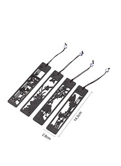 Excefore Handmade Natural Wooden Carving Bookmark Gift Box Set Bookmark With Blue And White Porcelain Pendant Is A Unique Gift For Teachers Students Parents Husband Men And Women. 4 PCS  - Image 5