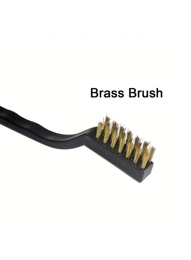 10pcs Heavy Duty Brass Wire Brushes Curved Handle For Rust Removal - Image 4