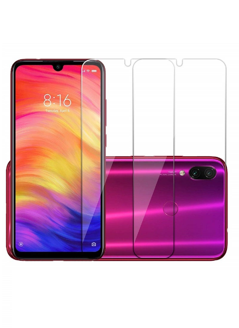 Super 2 Pieces Tempered Glass Screen Protector Clear Designed For Xiaomi Redmi 7 Full Screen Coverage And Bubble Free - Image 1