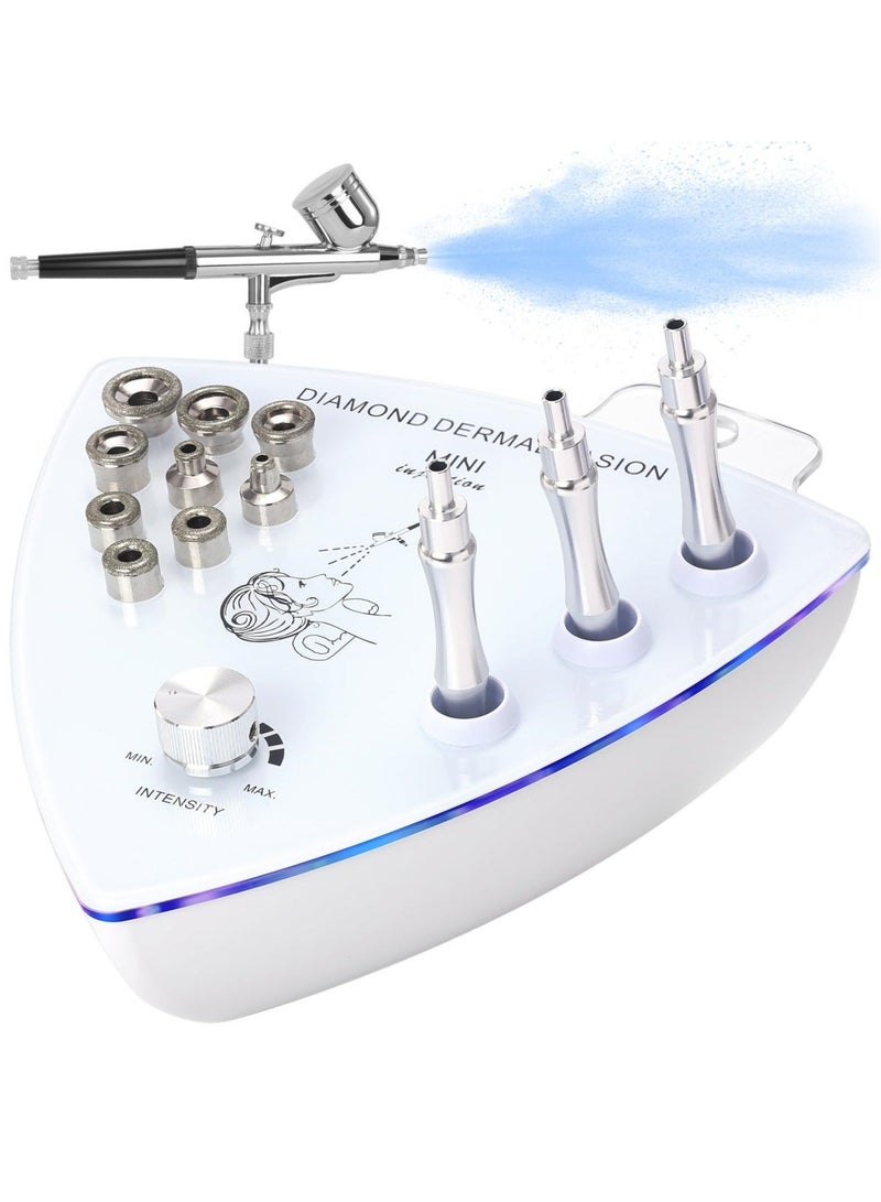 Captaintech Diamond Microdermabrasion Machine, Professional Dermabrasion Facial Skin Care Face Spa Home Use Massager Skin Peeling Lifting Tighten Wrinkle Black Head Remover with Spray Bottle - Image 1