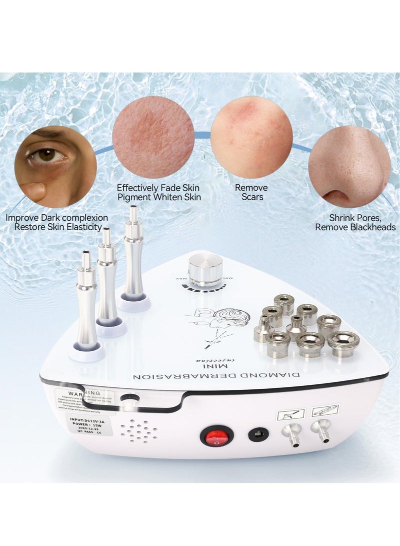 Captaintech Diamond Microdermabrasion Machine, Professional Dermabrasion Facial Skin Care Face Spa Home Use Massager Skin Peeling Lifting Tighten Wrinkle Black Head Remover with Spray Bottle - Image 2