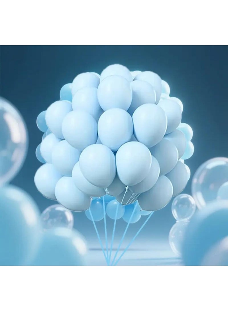 KRONFOL 50 Light Blue Latex Balloons - 12-Inch Shiny Metallic Party Decorations for Birthdays, Baby Showers, Weddings, Gender Reveals & Anniversary Celebrations, Birthday Balloons, Event Accessories, Smooth Surface Balloons, Durable Party Balloons - Image 2