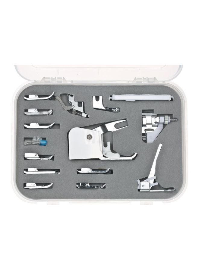 NIBEMINENT 15-Piece Sewing Machine Presser Kit For Low Shank White/Silver 18centimeter - Image 5