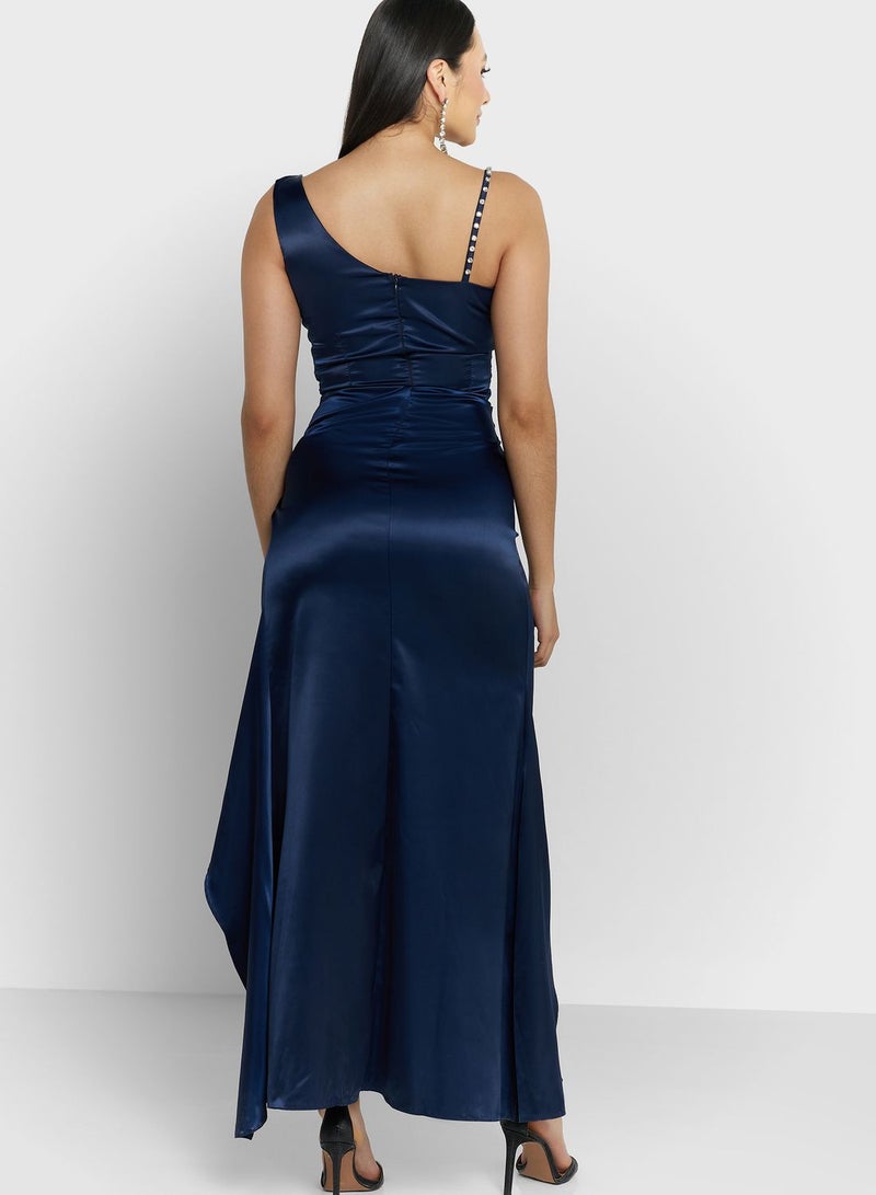 Ella Limited Edition Satin Slit Gown Dress  - Image 2