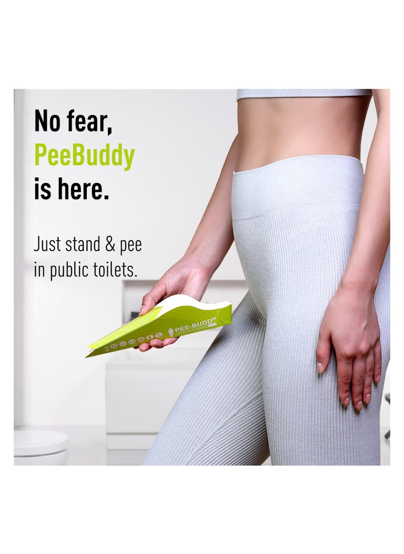 Sirona - PEE BUDDY 10 Funnels Disposable Female Urination Device for Women | Portable, Leak-proof Stand and Pee Funnels for Women, Girls| Public Toilets, Travel, Camping, Hiking and Outdoor Activities - Image 1