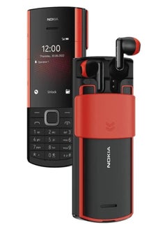 NOKIA 5710 Xpress Audio , Dual SIM, Wireless MP3 Player, FM Radio, Music Buttons, Built-in Wireless Earbuds (White)
