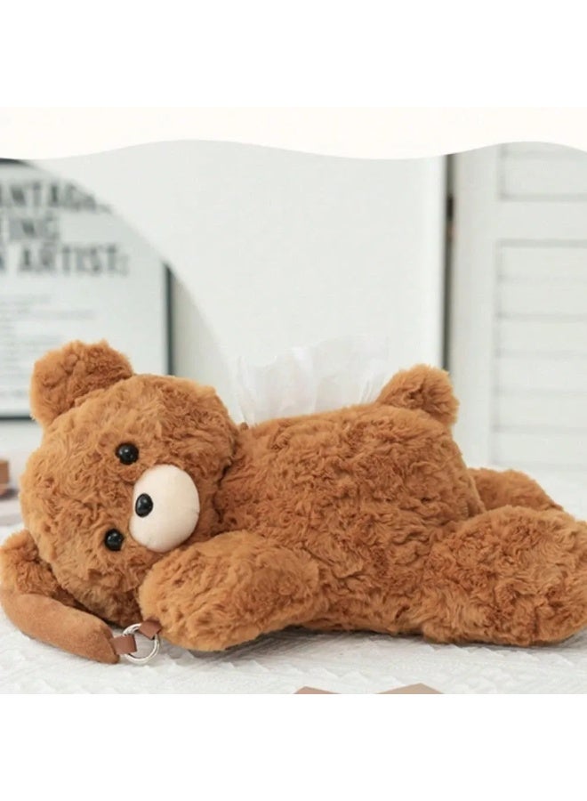 Cute Teddy Bear Tissue Holder for Car – Single Piece with Hanging Loop for Easy Mounting on Car Seat Backs, Bedroom, Office, Bathroom, or Kids’ Room Décor - Image 3