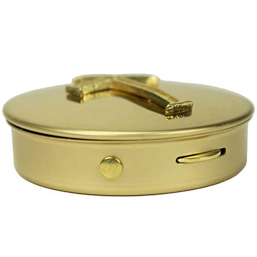 Cathedral Art Abbey & CA Gift Gold Latin Cross Pyx Container - Image 3