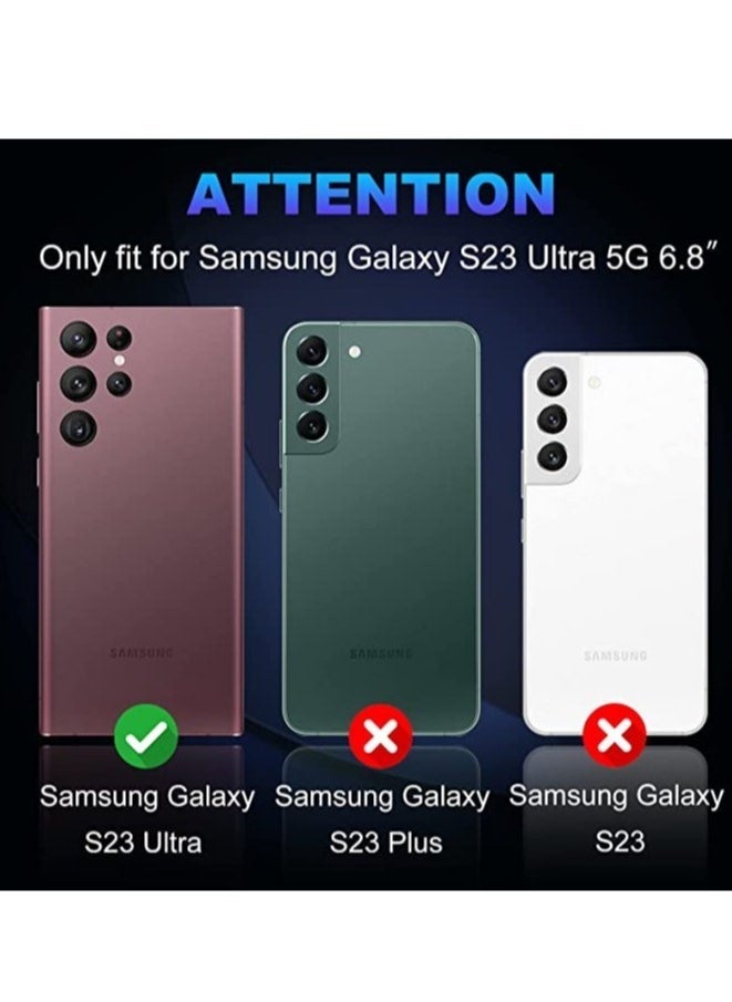 vesus Samsung Galaxy S23 Ultra Camera Lens Protector, 9H Tempered Glass Camera Cover Screen Protector Metal Individual Ring for S23 Ultra Accessories with Installation Tray - Image 2