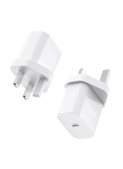 1 pack USB C Plug 20W USB C Charger PD 3.0 Charging Power Adapter Type C Fast Wall Mobile Phone Charger UK USB-C Adaptor for iPhone 14 Pro Max iPad Samsung S22 Google Pixel 7 Tablet Laptop etc