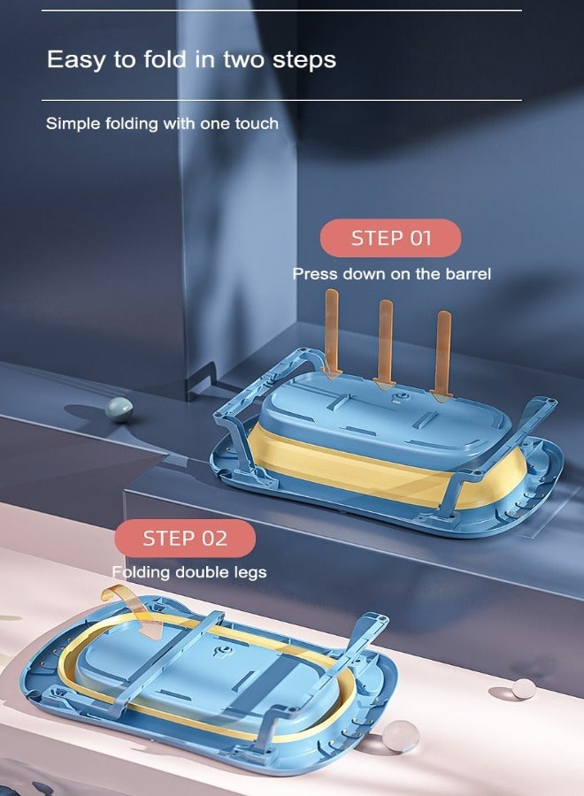 بيلانينا حوض الاستحمام القابل للطي للأطفال بشكل قطة: محمول وسهل التخزين - Image 4