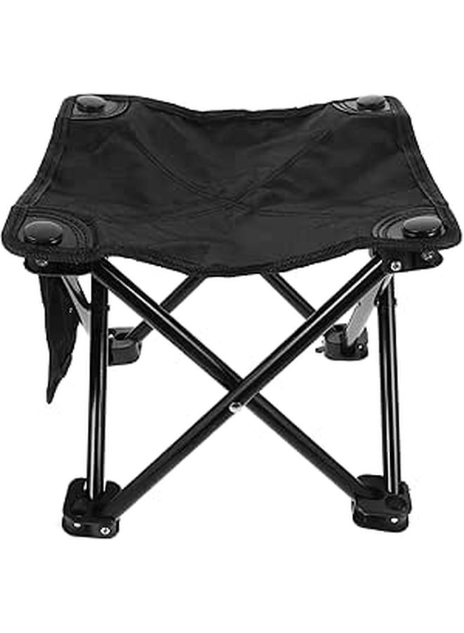Portable Folding Camping Chair With Side Pocket Lightweight Collapsible Fishing Stool Large Retractable Bench For Outdoor Hiking Picnic - Image 1