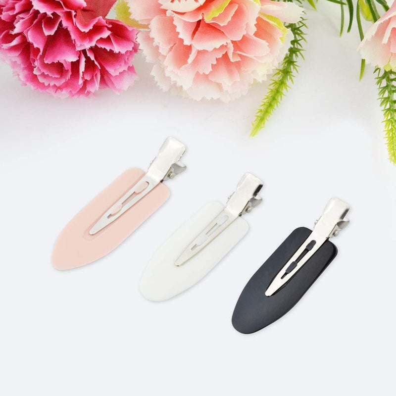 Wobe 24 Pcs No Bend Hair Clips Pin Curl Creaseless Clips No Crease Hair Clip for Hairstyle Bangs Finger Waves Makeup Application Hairdressing Hairpins Styling Clips for Hair Salon Black Pink White - Image 4