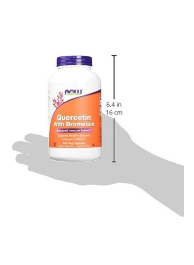 Now Foods Quercetin With Bromelain - 240 Capsules - Image 5