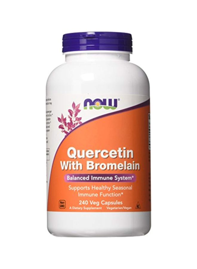 Now Foods Quercetin With Bromelain - 240 Capsules - Image 1