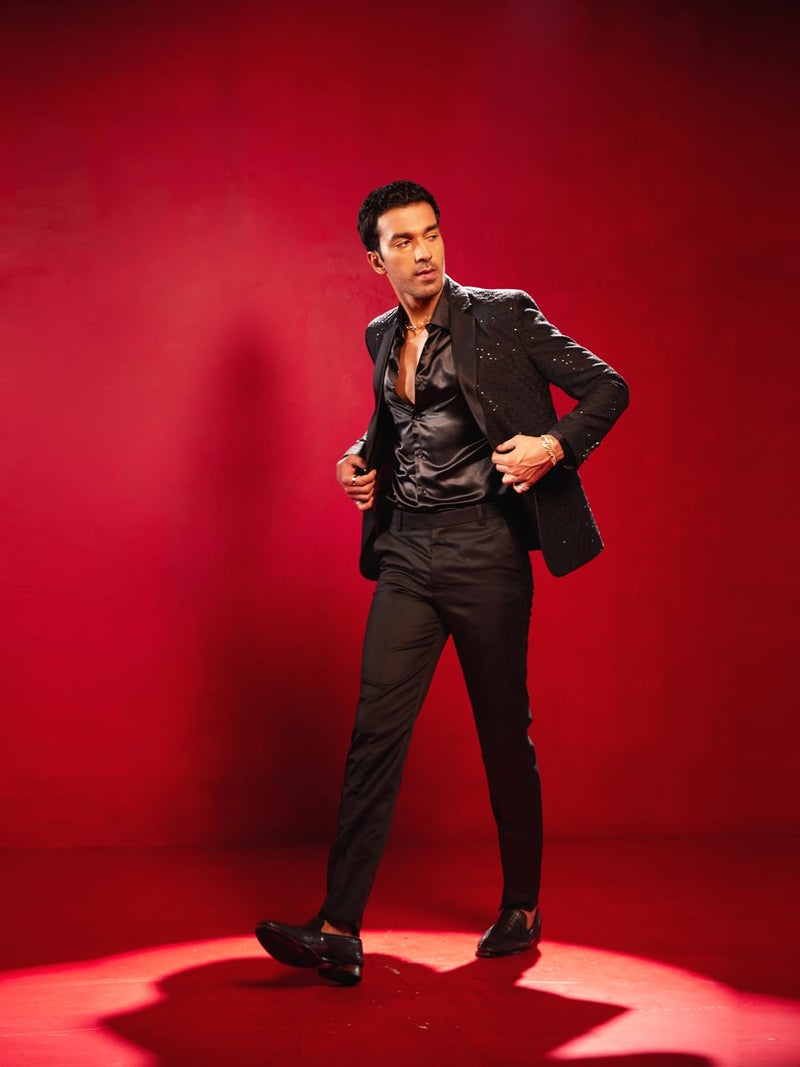 VASTRAMAY Embroidered Blazer for Men – Versatile Ethnic Wear for Weddings & Special Occasions Black - Image 5