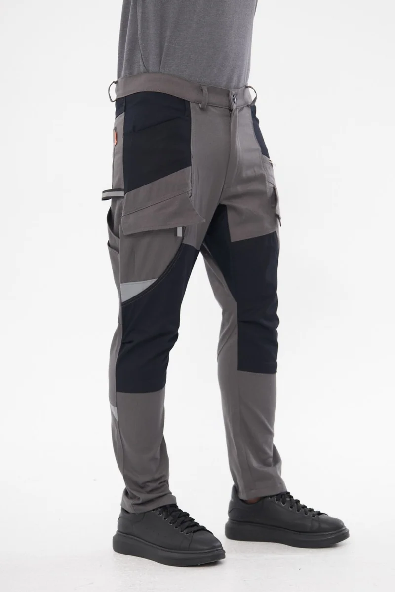 Orange Safety Harman Atak Trousers Reflective Belgrade Gray Work Trousers