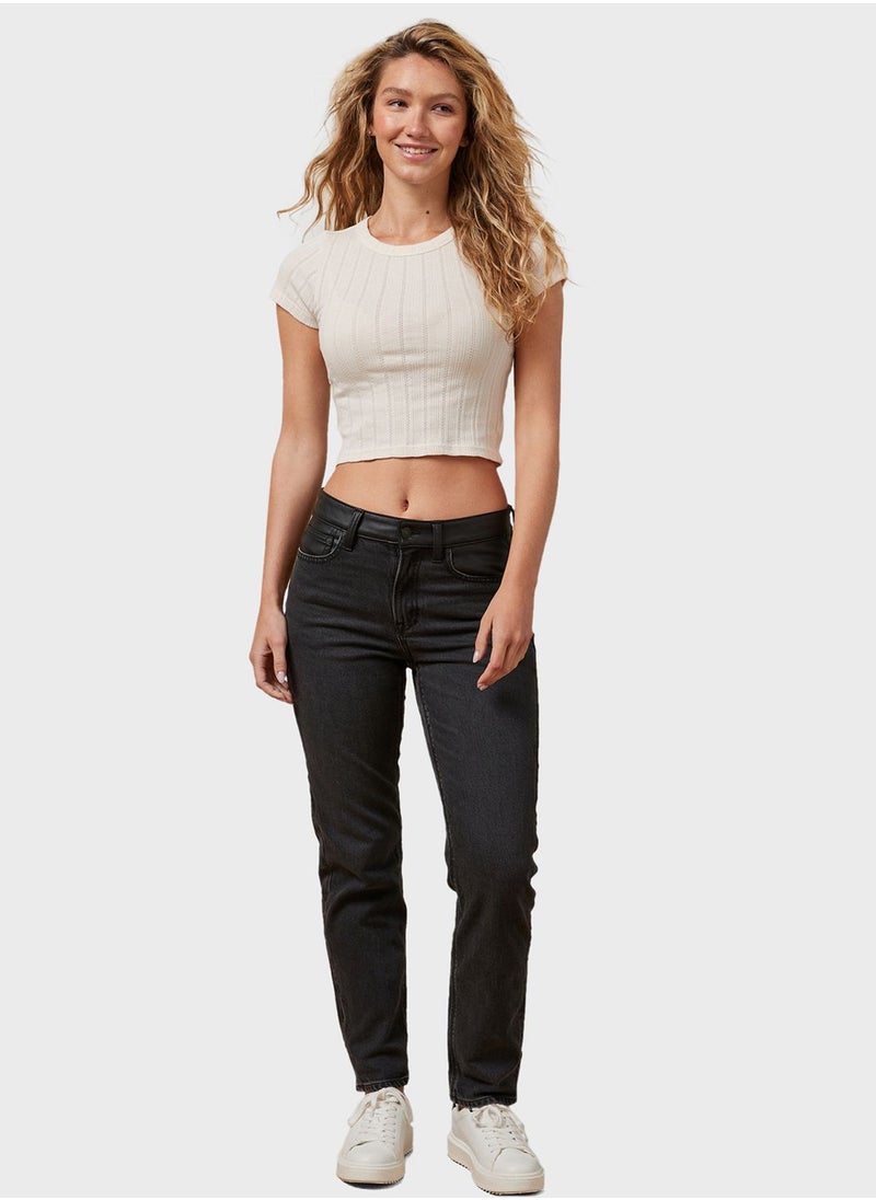American Eagle - High Waist Straight Fit  Jeans - Image 1