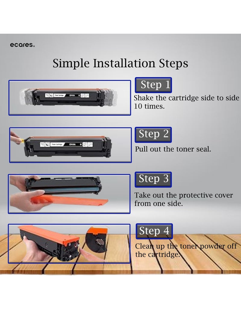 ECARES®205A Compatible Toner Cartridge CF531A Use for Color Laserjet M154 MFP M180/180n/M181/181fw Printer (Cyan) - Image 4