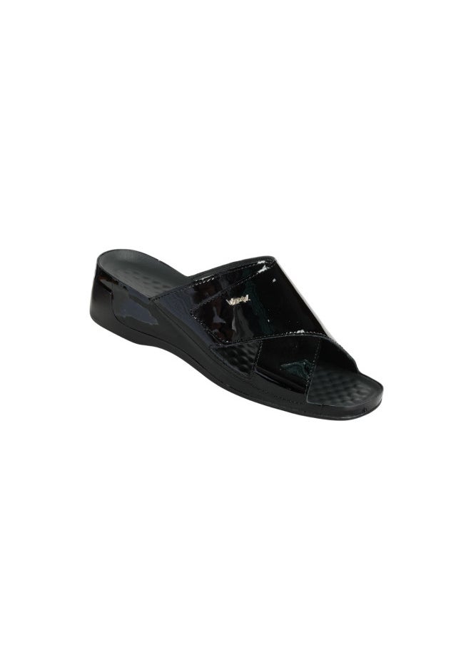 VITAL 148-1126 Vital Ladies Sandals Tina 08060AS Shiny Black  - Image 2