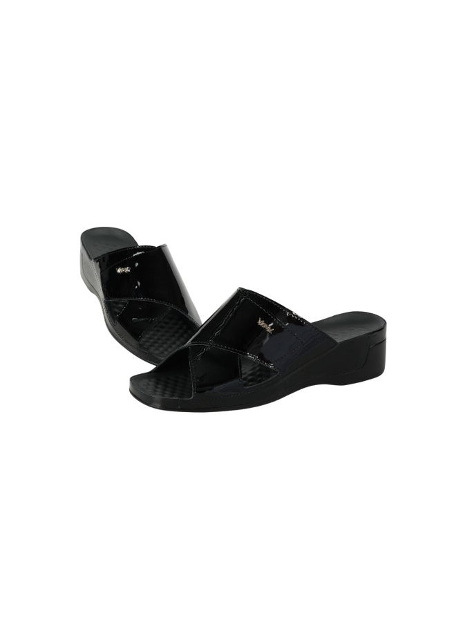 VITAL 148-1126 Vital Ladies Sandals Tina 08060AS Shiny Black  - Image 3