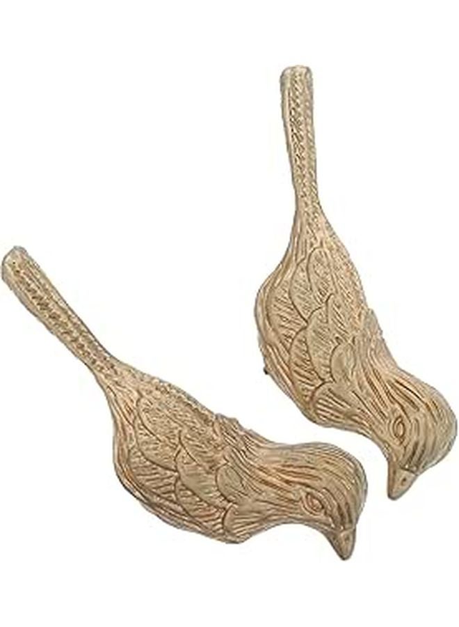 Cartoon Bird Cabinet Knobs 2 Pack Golden Brushed Metal Single Hole Drawer Pulls For Kitchen Wardrobe Dresser - Image 1