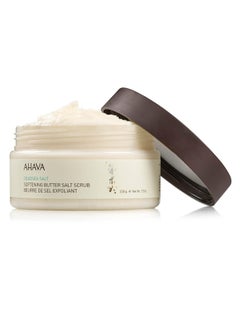 AHAVA Dead Sea Salt Softening Butter Salt Scrub - Rich, Buttery Body Scrub for Smooth, Radiant Skin, Energizes Sensation for Body & Mind, with exclusive Osmoter, Jojoba & Coconut Oil, 7.5 Fl.Oz