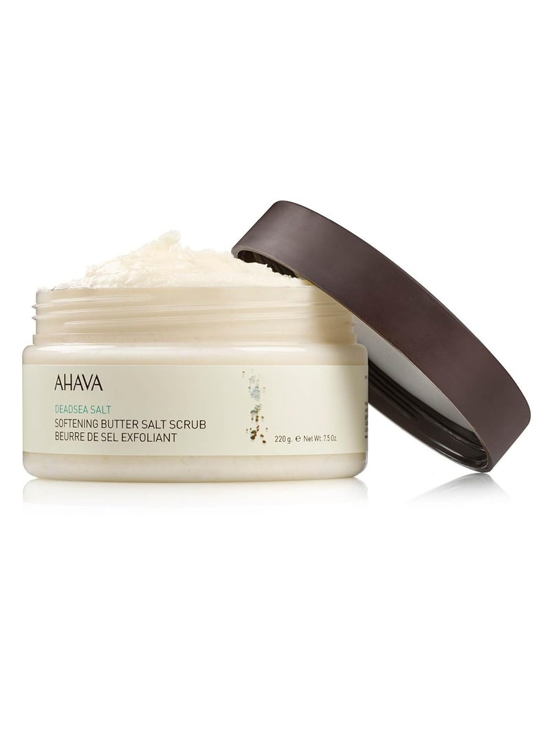AHAVA - AHAVA Dead Sea Salt Softening Butter Salt Scrub - Rich, Buttery Body Scrub for Smooth, Radiant Skin, Energizes Sensation for Body & Mind, with exclusive Osmoter, Jojoba & Coconut Oil, 7.5 Fl.Oz - Image 1